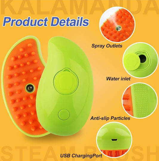 Cepillo de Vapor para Mascotas | Baño Seco y Desenredante en Casa